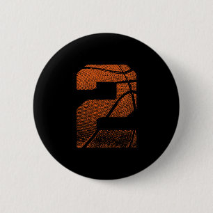 Kids 2nd Birthday Boy Sketll Player Sketll 2 Years 6 Cm Round Badge
