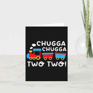 Kids 2nd Birthday Boy Train Chugga Chugga Two Two  Card