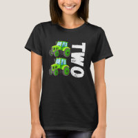 Kids 2nd Birthday Boy Two Tractors Kids Toddler Fa