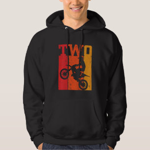 Kids 2nd Birthday Boys 2 Two Dirt Bike Motocross M Hoodie