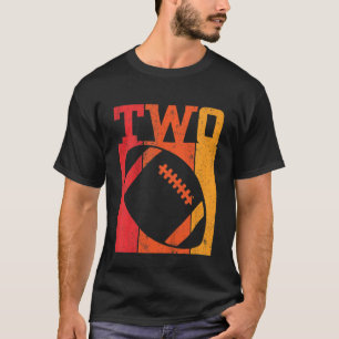 Kids 2nd Birthday Boys 2 Year Old Two Football Spo T-Shirt