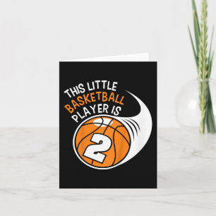 Kids 2nd Birthday Boys Basketball  Sport 2 Year Ol Card