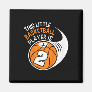 Kids 2nd Birthday Boys Basketball Sport 2 Year Ol Magnet
