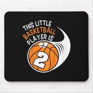 Kids 2nd Birthday Boys Basketball  Sport 2 Year Ol Mouse Pad
