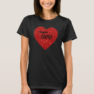 Kids 2nd Birthday Cute Heart for Girls 2 Year Old T-Shirt