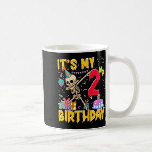 Kids 2nd Birthday Party Halloween Skeleton Coffee Mug