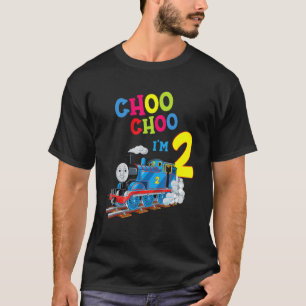 Kids 2nd Birthday Train Boys Girls Choo Choo I'm T T-Shirt