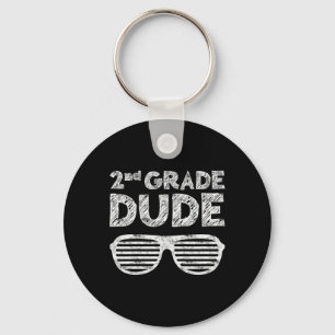 Kids 2nd Grade Dude Second Grade Byck To School Key Ring