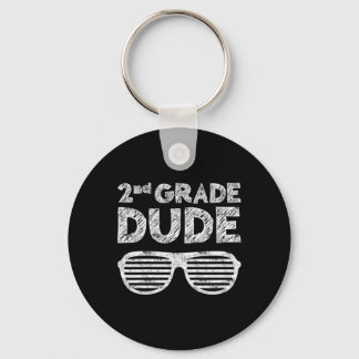 Kids 2nd Grade Dude Second Grade Byck To School  Key Ring