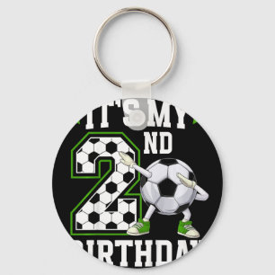 Kids 2nd Soccer Birthday Party 2 Year Old Soccer P Key Ring