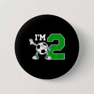 Kids 2nd Soccer Birthday Party Two Year Old Soccer 6 Cm Round Badge