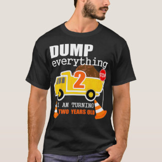 Kids 2nd Truck Theme Birthday Party Gift  Age 2 T-Shirt