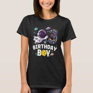 Kids 3 Year Old 3rd Birthday Boys Astronaut Outer T-Shirt