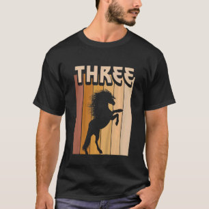 Kids 3 Year Old Horse Birthday Boy Girl 3rd Birthd T-Shirt