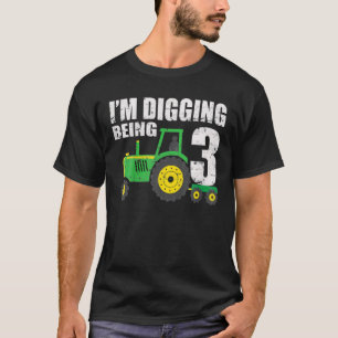 Kids 3 Year Old Tractor Birthday 3Rd Birthday T-Shirt