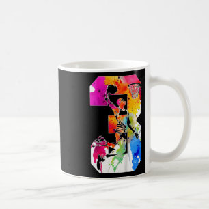 Kids 3 Years Number 3 Sketll 3rd Birthday Coffee Mug