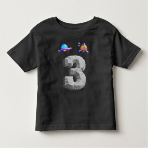 Kids 3 Years Old Birthday Boy Astronaut Gifts Spac Toddler T-Shirt
