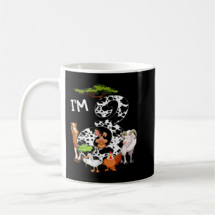 Kids 3 Years Old Farm Theme Animals 3rd Birthday B Coffee Mug