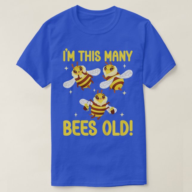Kids 3 Years Old Girl Bees Old 3rd Birthday Kids  T-Shirt (Design Front)