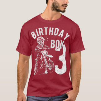 Kids 3 years old kid Birthday boy Dirt bike T-Shirt