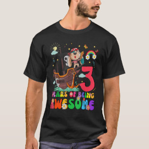 Kids 3 Years Old Teens Boys Girls Pirates Dog 3rd T-Shirt