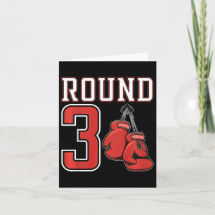 Kids 3rd Birthday Boxing Boy 3 Year Old Boxer Bday Card