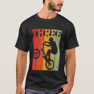 Kids 3rd Birthday Boys 3 Year Old Three Bmx Bike R T-Shirt