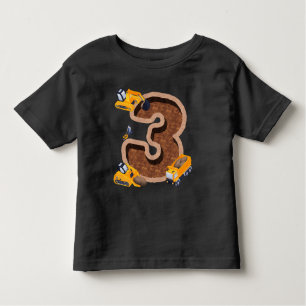 Kids 3rd Birthday Digger T-Shirt I 3 Years Builder
