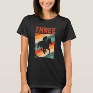 Kids 3rd Birthday Horse Rider Fan 3 Years old Girl T-Shirt