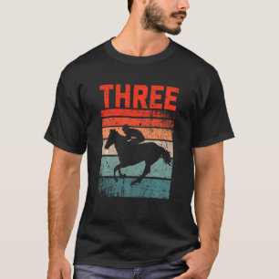 Kids 3rd Birthday Horse Rider Fan 3 Years old Girl T-Shirt