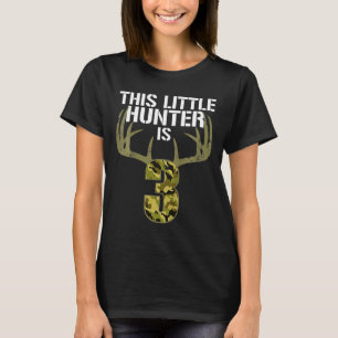 Kids 3rd Birthday Hunting  Funny Third Deer Hunter T-Shirt