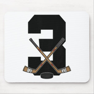 Kids 3rd Birthday Ice Hockey Kids Toddler Boys Ice Mouse Pad