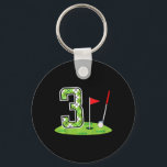 Kids 3rd Birthday Party Golf Boy Three Year Old Go Key Ring<br><div class="desc">Kids 3rd Birthday Party Golf Boy Three Year Old Golf Player 1</div>