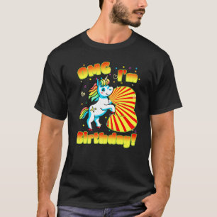 Kids 3rd Birthday Party Unicorn Omg Im 3 Year Old T-Shirt