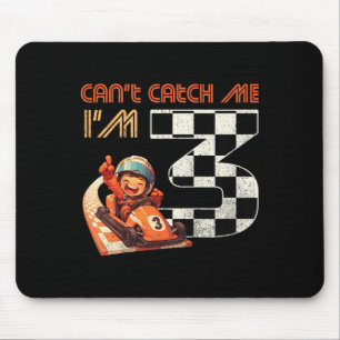 Kids 3rd Birthday Race Car Can't Catch Me I'm 3 Th Mouse Pad