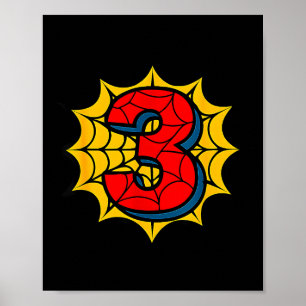 Kids 3rd Birthday Sder Theme Party 3 Year Old Boys Poster