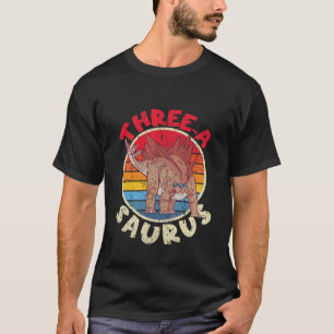 Kids 3Rd Birthday Three O Saurus I Stegosaurus I F T-Shirt