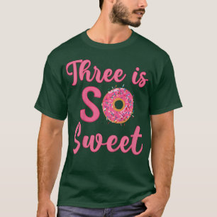 Kids 3rd Doughnut Birthday Party Three Year Old Sw T-Shirt