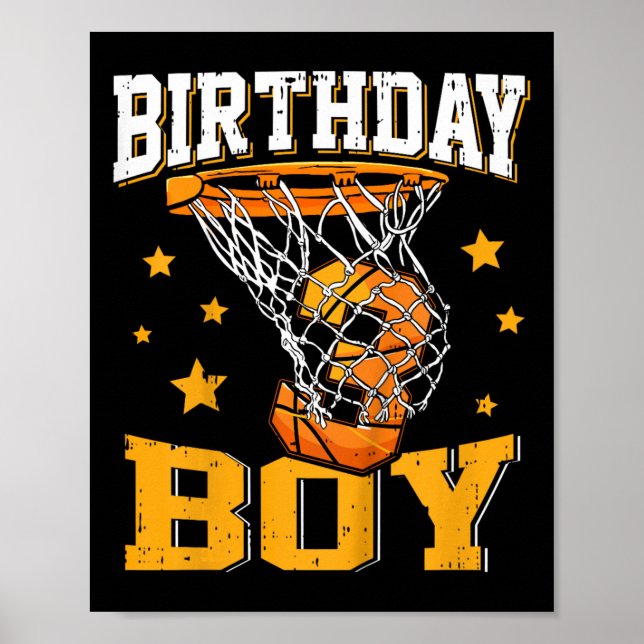 Kids 3rd Third 3 Three Year Happy Birthday Boy Bys Poster (Front)