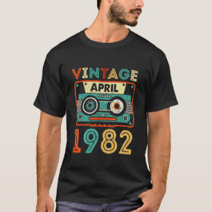 Kids 40Th Birthday Gifts Classic Vintage April 198 T-Shirt