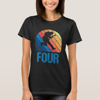 Kids 4 Year Old 4th Birthday Boy Guitar Player Gui T-Shirt