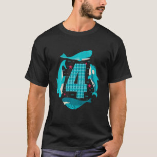 Kids 4 Year Old 4th Birthday Party Sea Fish Aquari T-Shirt