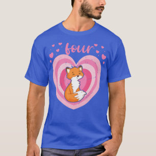 Kids 4 Year Old Cute Fo Birthday Girl 4th Bday Pre T-Shirt