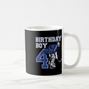 Kids 4 Year Old Ice Hockey Goalie Themed Birthday  Coffee Mug