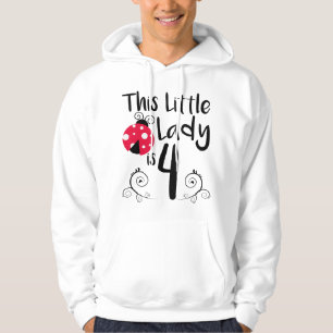 Kids 4 Year Old LadyBug Birthday Party Lady Bug Pa Hoodie