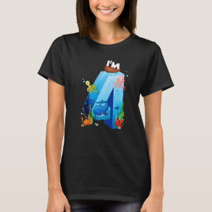 Kids 4 Year Old Ocean Life Whale Dolphin Shark 4th T-Shirt