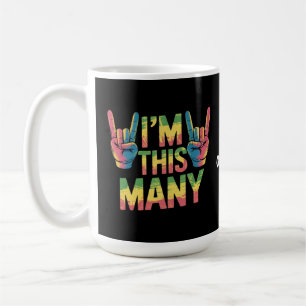 Kids 4th Birthday Boy Girl Age Four Birthday Party Coffee Mug