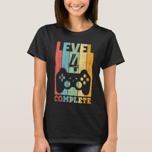 Kids 4th Birthday Boy Girl Level 4 Years 2018 Gift T-Shirt
