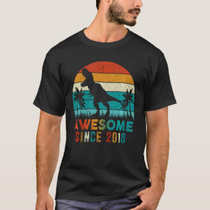 Kids 4th Birthday Dinosaur 4 Year Old Boy Awesome T-Shirt