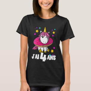 Kids 4th Birthday I'm Already 4 Years Doughnut Uni T-Shirt